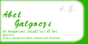 abel galgoczi business card